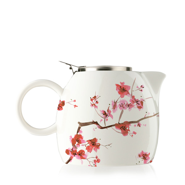 美國 Tea Forte 普格陶瓷茶壺 櫻花