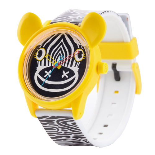 Q＆Q SmileSolar x LEITMOTIV聯名 米蘭時裝款限量 太陽能手錶 (000 斑馬米奇/40mm)