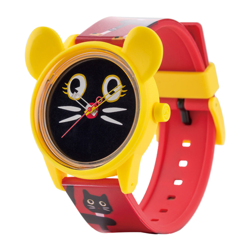 Q＆Q SmileSolar x LEITMOTIV聯名 米蘭時裝款限量 太陽能手錶 (003 黑貓米奇/40mm)