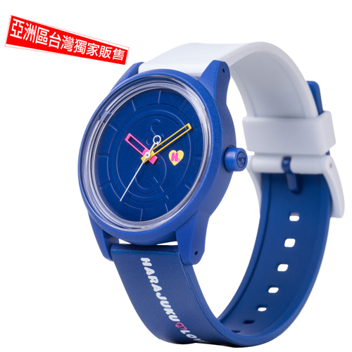Q＆Q SmileSolar x 關史蒂芬妮 Harajuku Lovers限量太陽能手錶 (843 藍色海洋/40mm)
