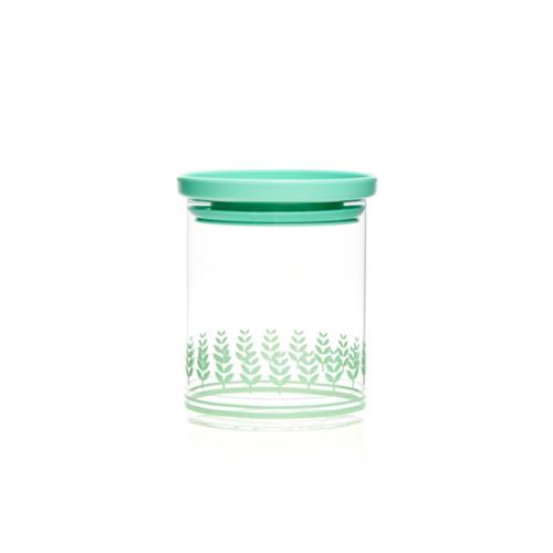 TZULAï 玻璃密封罐600ML(綠稻穗)