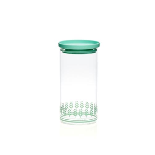 TZULAï 玻璃密封罐1100ML(綠稻穗)