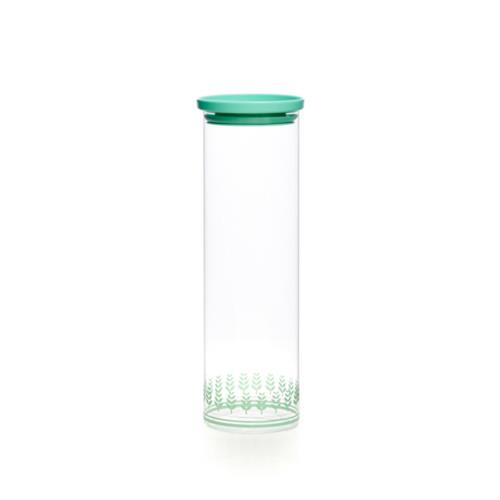 TZULAï 玻璃密封罐1900ML(綠稻穗)