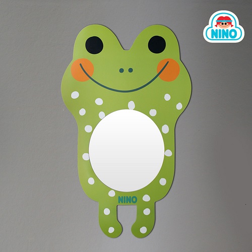 韓國館 NINO兒童彩繪壁貼鏡 微笑大眼蛙