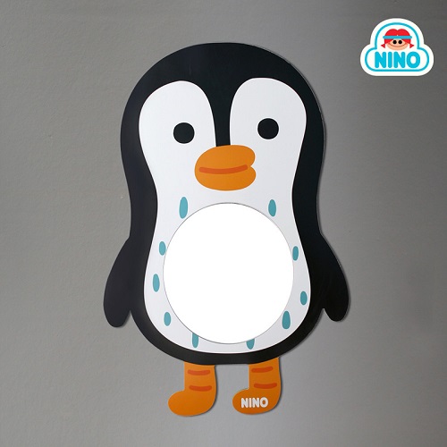 韓國館 NINO兒童彩繪壁貼鏡 QQ酷企鵝