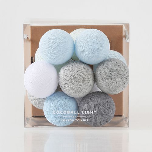 Cotton to Kids Mini Cocoball LED氣氛棉球燈串(baby blue)
