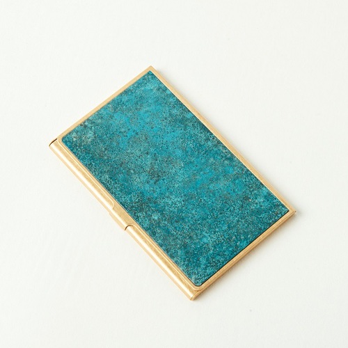 日本 折井 Orii銅彩名片盒 斑紋青銅色