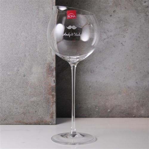 520cc【RONA Cassiopeia手工杯系列】歪歪紅酒杯 無鉛水晶玻璃雕刻送禮