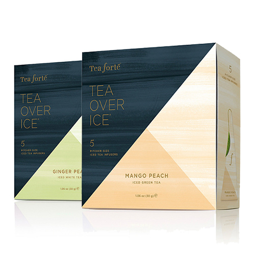 【盛夏消暑特惠】Tea forte 5入金字塔型絲質冰釀茶包【白薑水梨冰茶+芒果香桃冰茶】