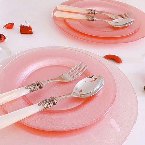 東京食器 夢幻晶亮粉紅餐盤組