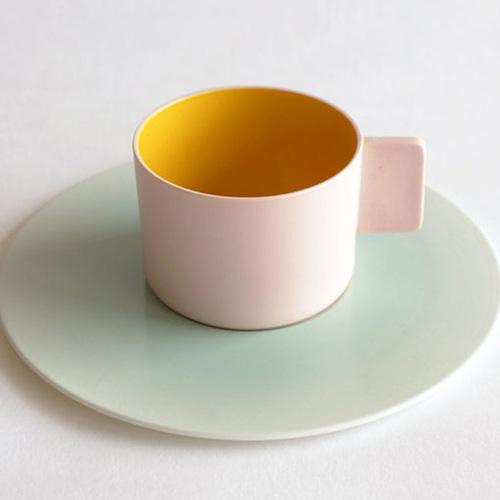 日本 S&B系列 漸層咖啡杯盤組 (粉紅)