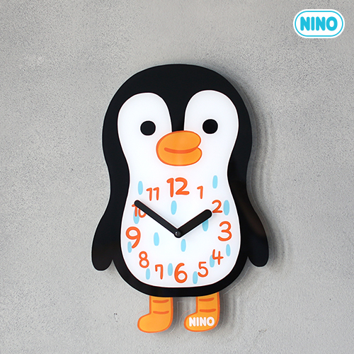 【新品上市特惠中！】韓國館 NINO HapPy TimE 童趣時鐘 QQ酷企鵝