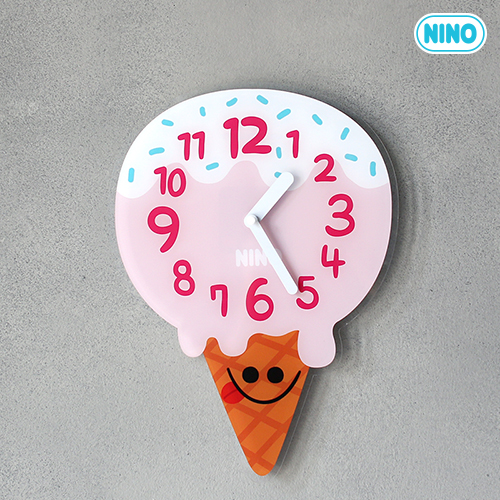 【新品上市特惠中！】韓國館 NINO HapPy TimE 童趣時鐘 叭哺冰淇淋