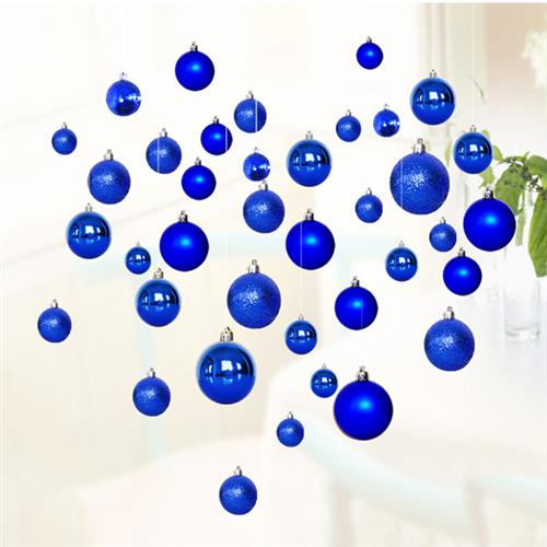創意小物館 單色裝飾吊球 藍色