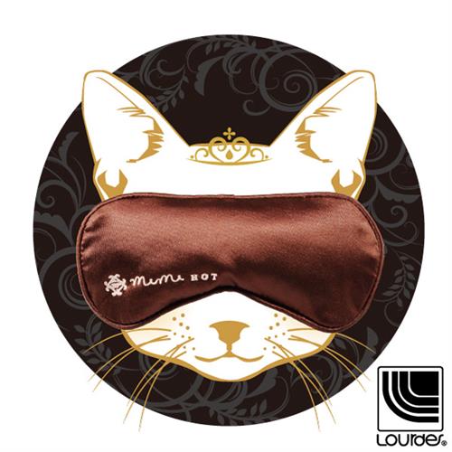 日本 Lourdes 新款充電式貓咪溫熱美容眼罩 咖啡色 AX-KX517