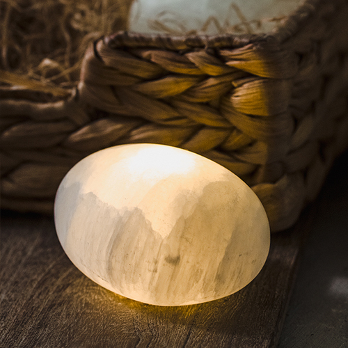 創意小物館 創意月餅礦石小夜燈-自然黃光