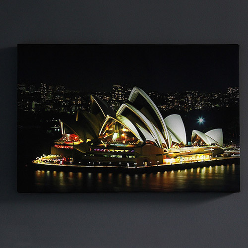 創意小物館 夜燈遙控裝飾畫 雪梨歌劇院
