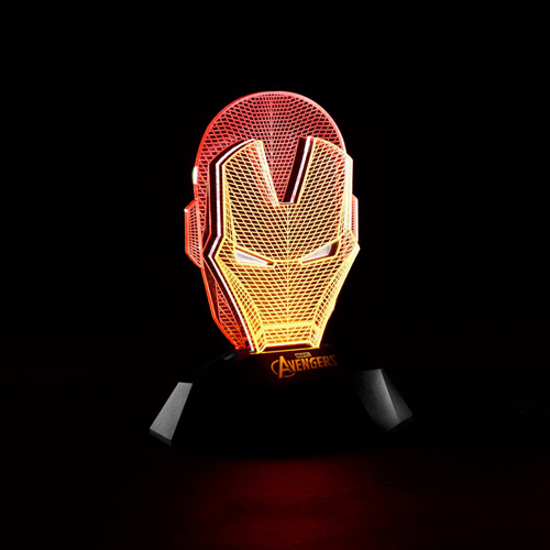 InfoThink 復仇者聯盟3D立體光燈/情境燈(可同步充手機) 鋼鐵人