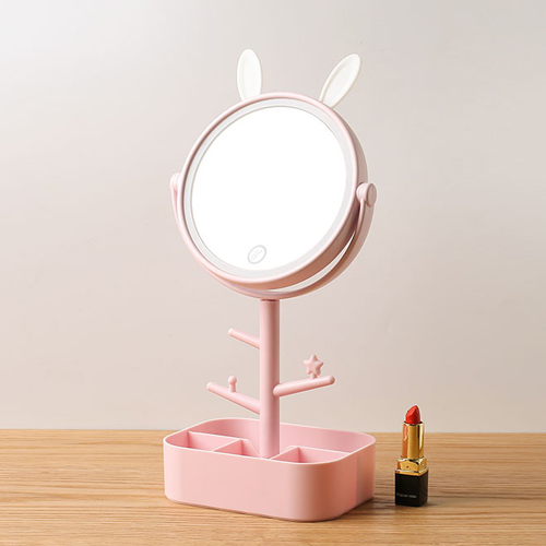 [FINAL CALL] 家居生活雜貨舖 夢幻儲物帶燈化妝鏡 粉色