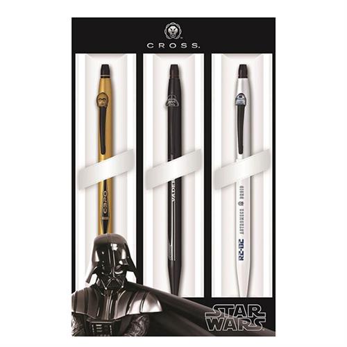 【4/23~6/30畢業季限定75折】美國 CROSS Click Star Wars 三筆組亮漆鋼珠筆