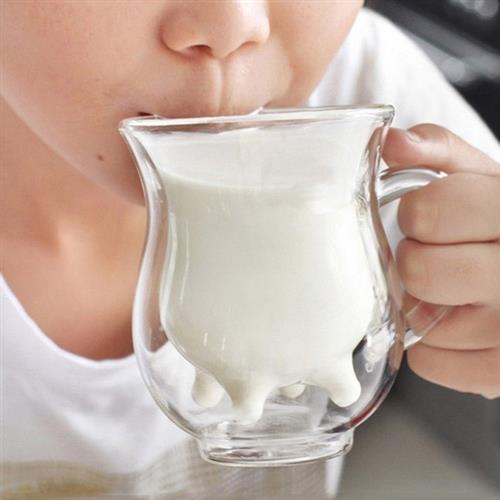 家居生活雜貨舖 童趣乳牛透明水杯