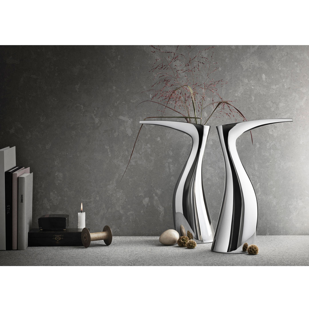 丹麥 Georg Jensen Masterpieces IBIS Vase 朱鷺 高挑花瓶