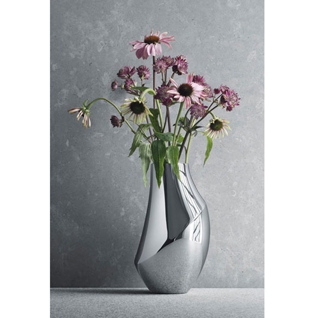 丹麥Georg Jensen Flora Vase Medium 花神芙羅拉花瓶中尺寸- GiftU 禮尚網