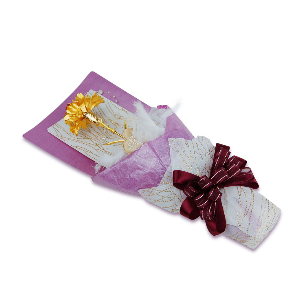 凱馨 99.9%金箔紫色康乃馨 (附保證書、提袋)