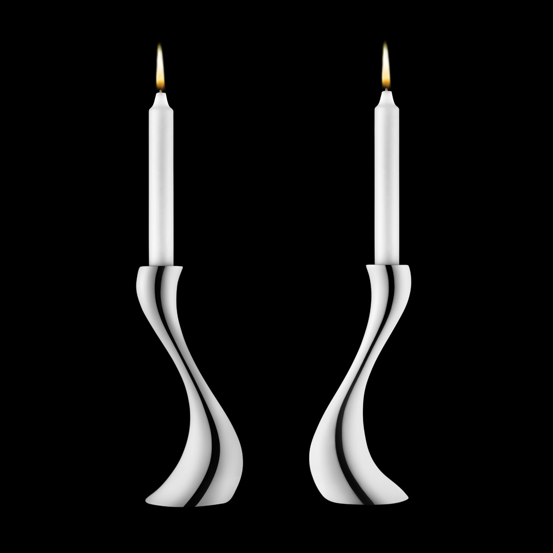 丹麥 Georg Jensen Cobra Candleholder 2pcs 婀挪 燭台 兩件組 20cm『加贈 原廠專用蠟燭 兩件組』，Constantin Wortmann 設計