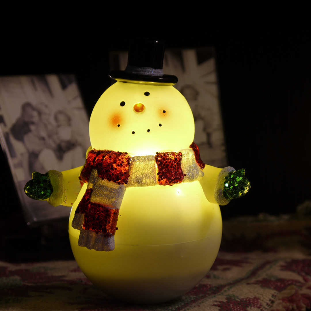 推動聖誕歡樂 -自動計時斷電-不倒翁LED燈飾(雪人)