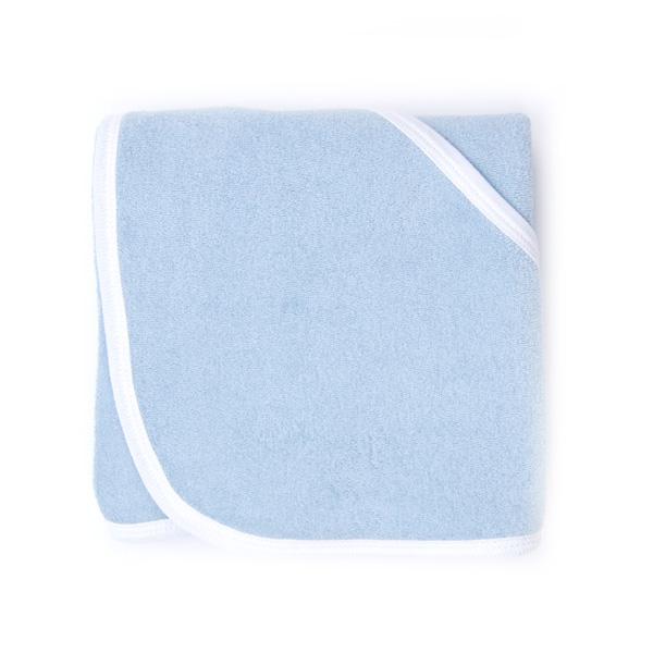 Kate quinn 美國有機棉 有機棉嬰兒浴巾組 (浴巾 萬用巾) 粉藍色