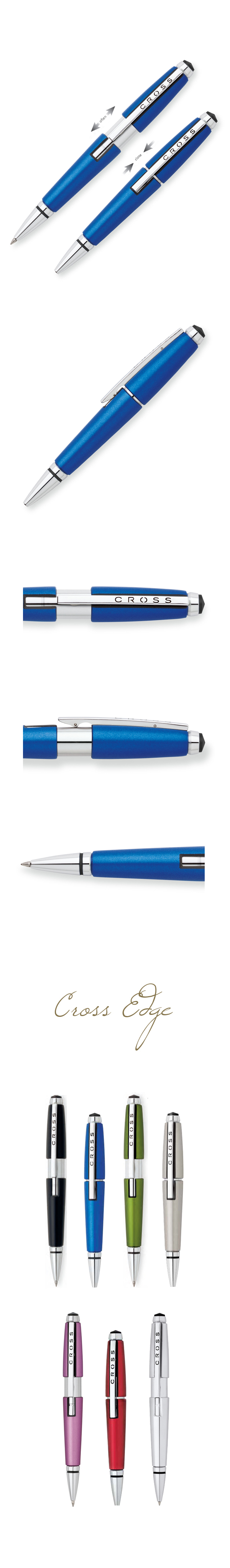 【2/24~3/1精選品牌8折優惠】【可雷雕】美國 CROSS Edge 科技藍鋼珠筆 AT0555-3