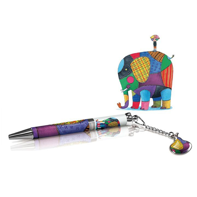 Jimmy 幾米 布瓜的世界 布瓜金屬筆+吊飾 大象