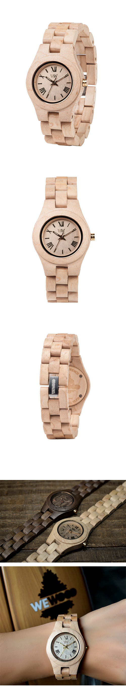 WEWOOD 義大利時尚木頭腕錶 經典羅馬系列 Criss Beige