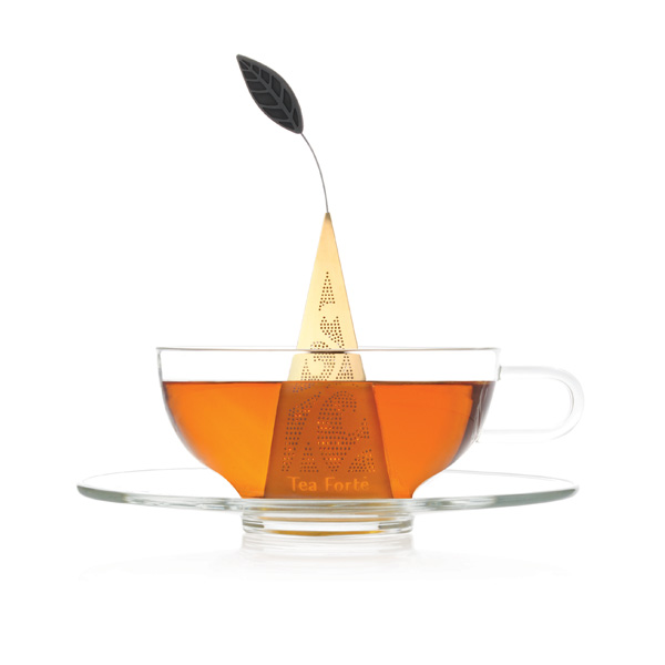 Tea Forte 23K鍍金金字塔型茶包濾茶器