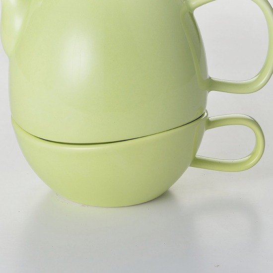 集瓷 cocera 花系列子母壺杯組 草綠色
