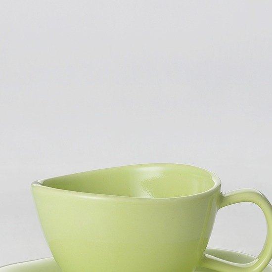 集瓷 cocera 花系列咖啡杯盤組 草綠色