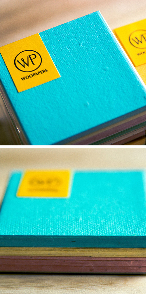 WOOPAPERS 種子便條紙磚 混色本-Romantic藍黃粉