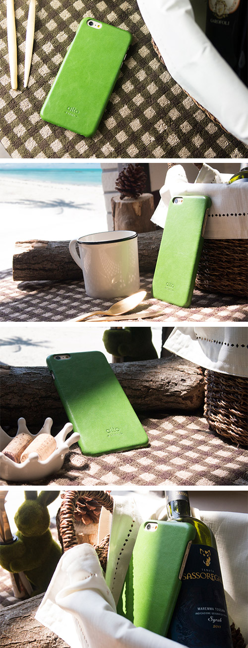 【可雷雕】alto iPhone 6 Plus / 6S Plus 真皮手機殼背蓋 Original (Green)