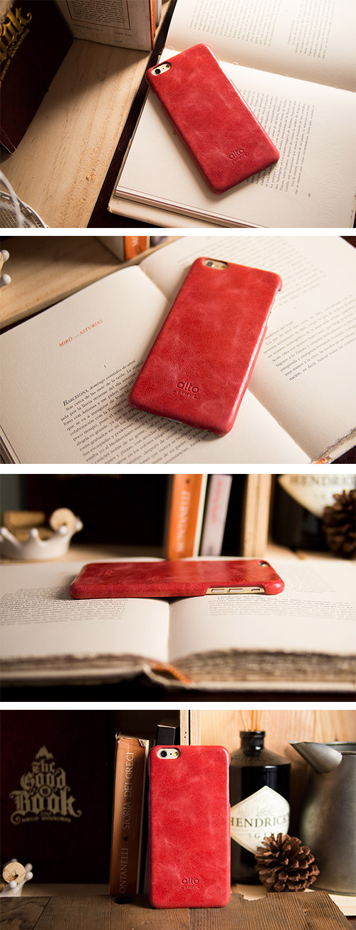 【可雷雕】alto iPhone 6 Plus / 6S Plus 真皮手機殼背蓋 Original (Red)