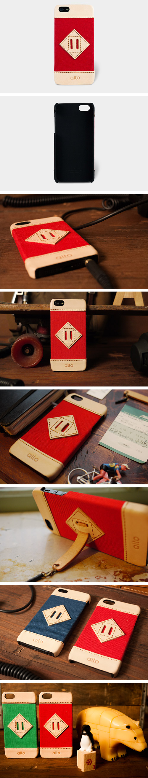 alto iPhone 5 / 5S / SE 真皮手機套 Scapa (Red)