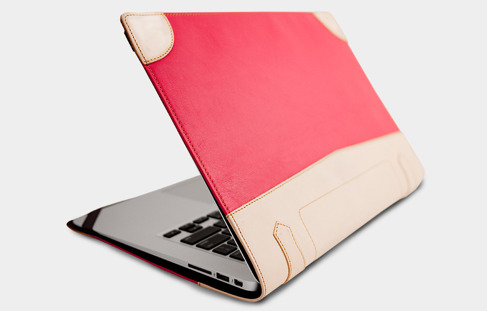 【可雷雕】alto MacBook Air 真皮保護套 La Giacca (Fuchsia)