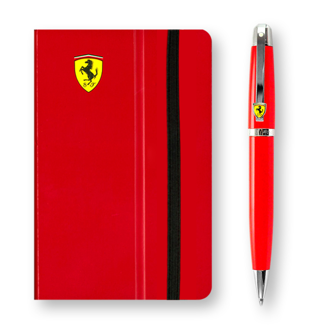 SHEAFFER Ferrari 法拉利 500 原子筆+記事本禮盒組 (附原廠提袋)