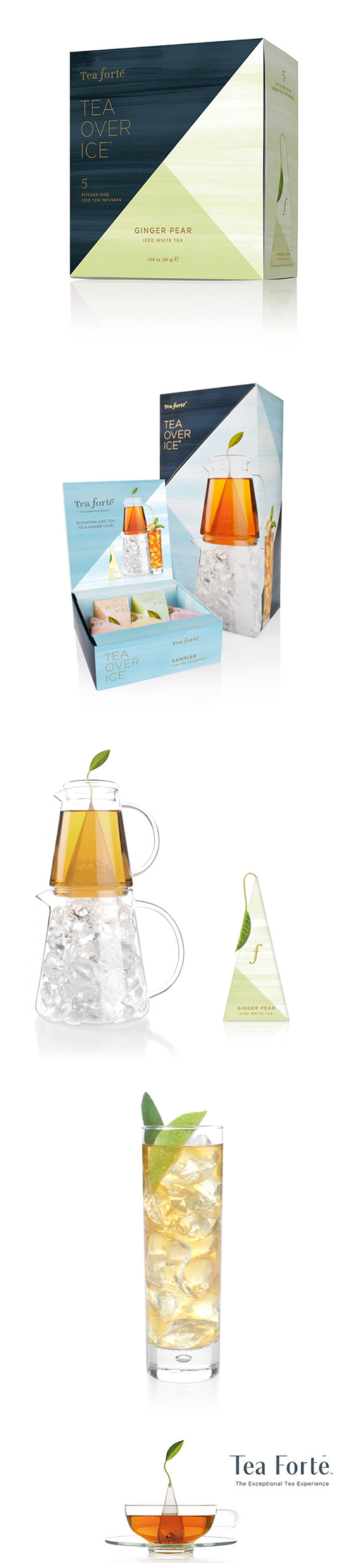Tea Forte 5入金字塔型絲質冰釀茶包 白薑梨花冰茶