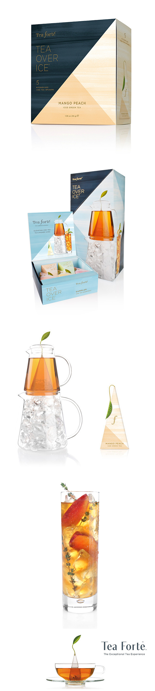 Tea Forte 5入金字塔型絲質冰釀茶包 芒果香桃冰茶