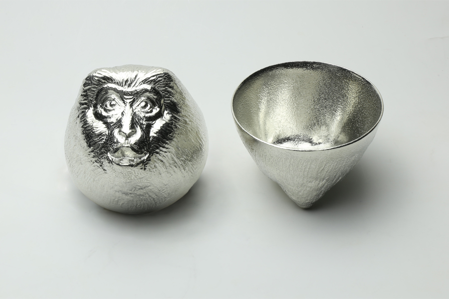 日本 能作 純錫生肖造型杯 - 猴