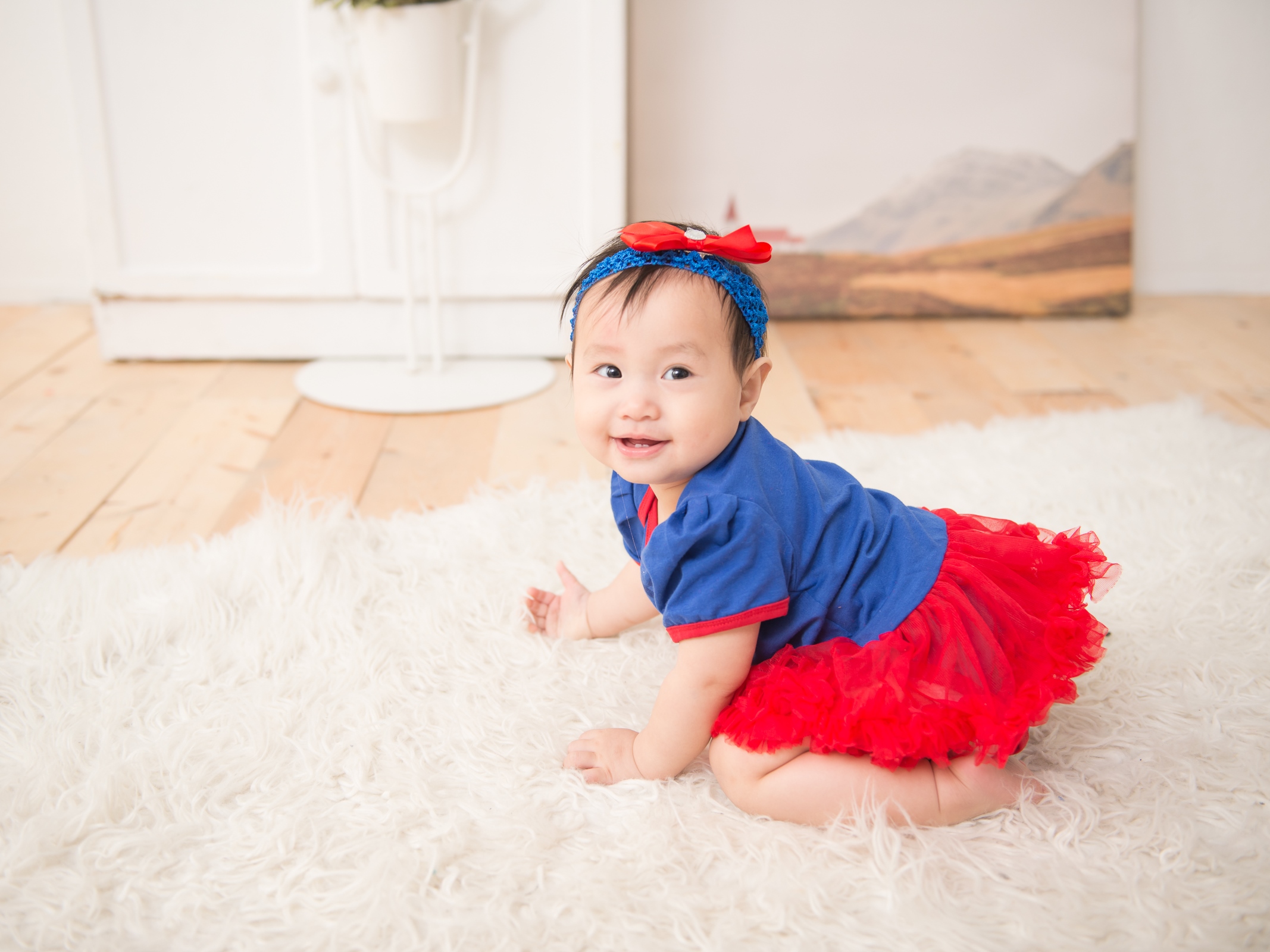 日安朵朵 女嬰精緻雪紡蓬蓬裙連身衣 女超人 Superwoman (短袖款) (12-18個月)