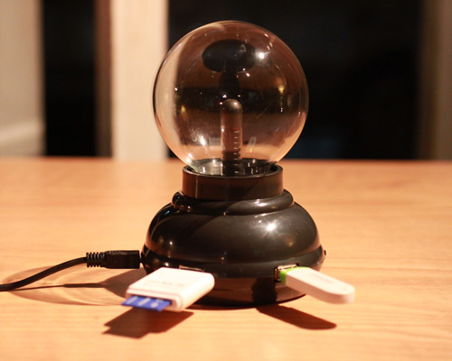 【周年慶特惠價！】賽先生科學工廠 Plasma 電漿球 / 靜電球 (USB hub功能) 2入組