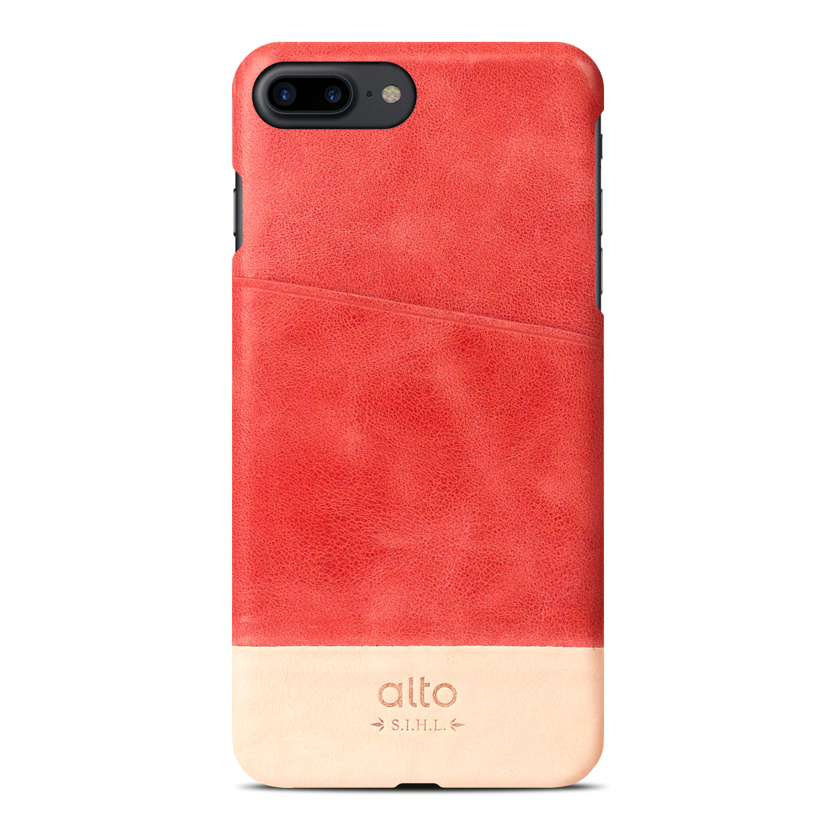 alto iPhone 7plus 真皮手機殼背蓋 Original (Coral/Original)