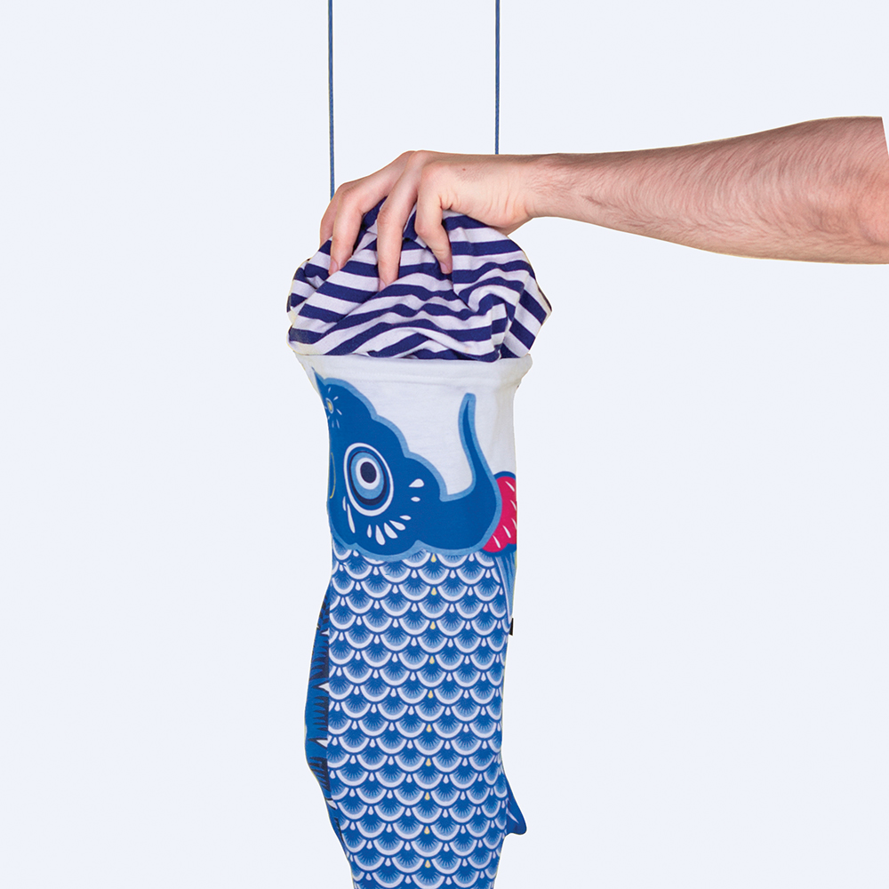 DOIY 鯉魚旗 旅行髒衣袋 藍